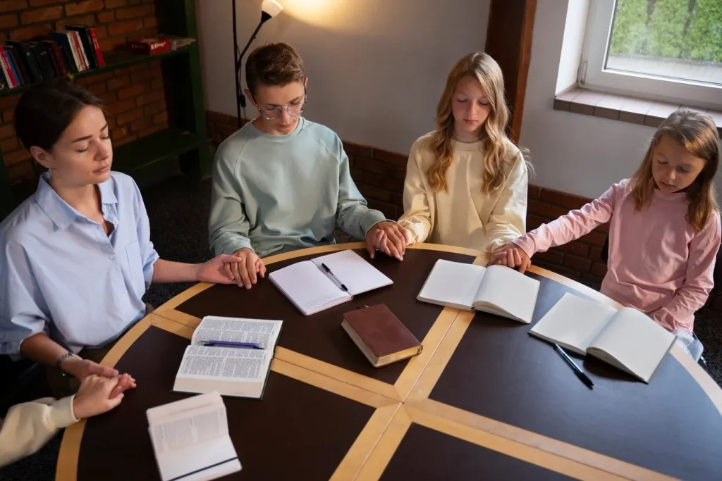 Children taking part in Sunday school