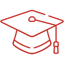 Graduation mortarboard icon